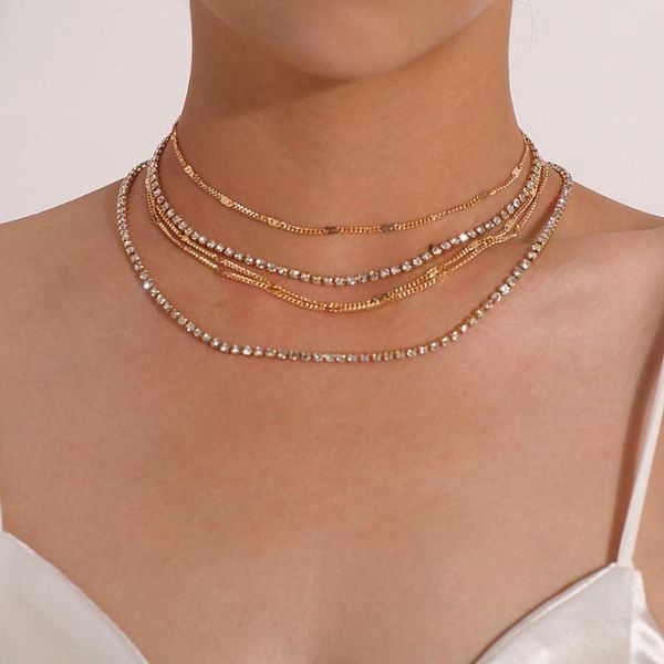 

fashion sequins multi layer long necklaces pendant bohemian necklace for women bijoux jewelry accessories, Silver