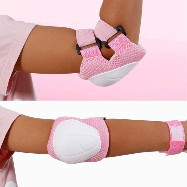 

elbow & knee pads 6pcs/set kids wrist guards protective old boys girls skating cycling rollerblading scooter, Black;gray