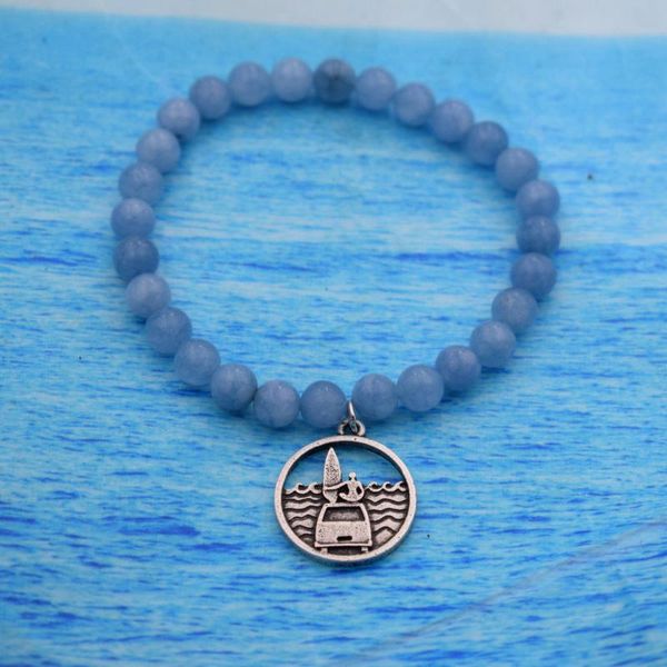 

link, chain sanlan 1pcs wave surf sea bracelet beach gift, Black