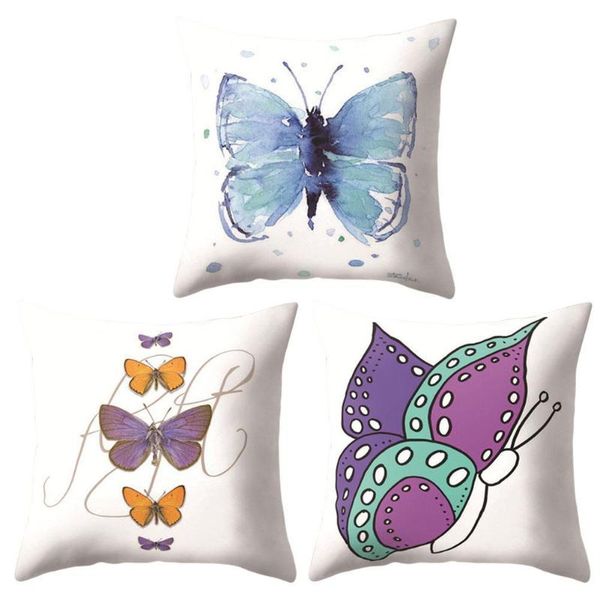 

pillow case home pillowcase cute butterfly car decoration super soft peach skin living room sofa cushion cover