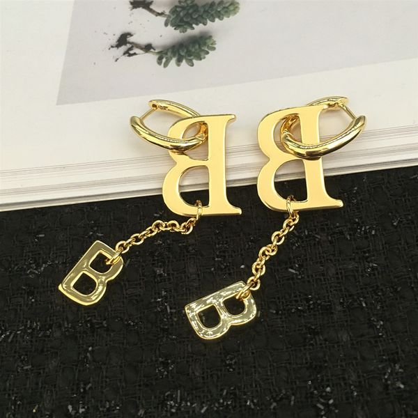 

70% off luxury jewelry letter ins net red same exaggerated design cool wind fashion tassel earrings for women, Golden