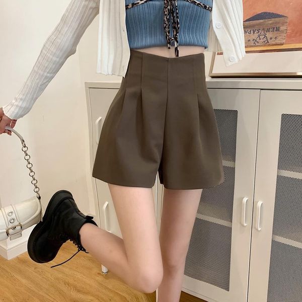 

women's pants & capris 2021 high waist a-word leisure wide leg black suit flower bud spring and autumn, Black;white