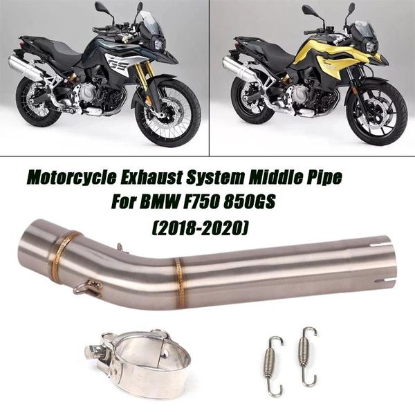 

motorcycle exhaust system 51mm header for f750gs f850gs 2021 middle link pipe stainless steel escape