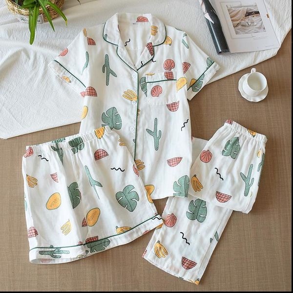

cotton pijama pyjama sleep set womens sleepwears loose print flower nighty wear lingerie casual home pajama pj suit, Black;red