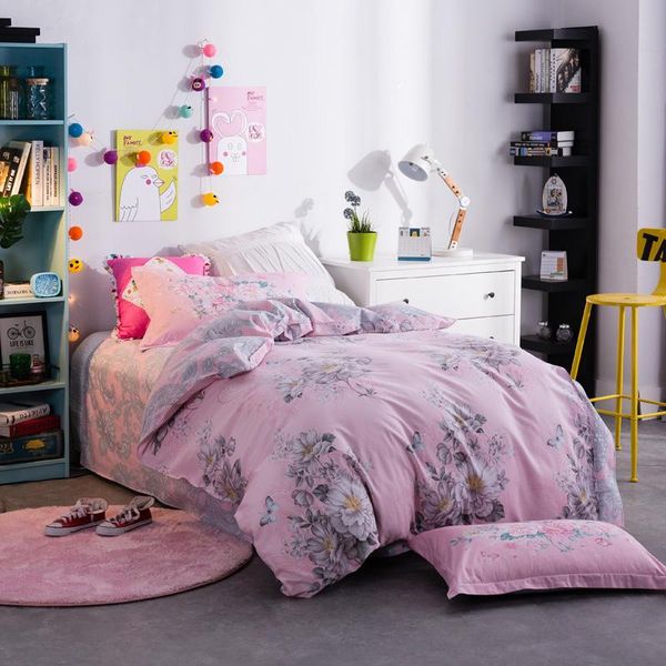 

bedding sets cotton single twin 3pcs set bedroom duvet cover flat bed sheet pillowcase home textiles linings bedclothes flowers