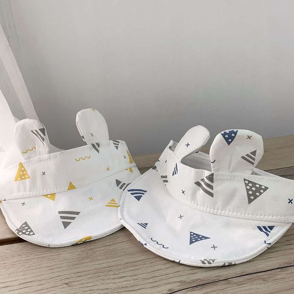 

empty visor baby cotton adjustable sun children's cap, Yellow