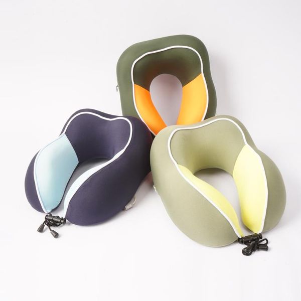 

pillow detachable u shaped memory foam travel pillows car plane neck soft ice velvet cushion home outdoor