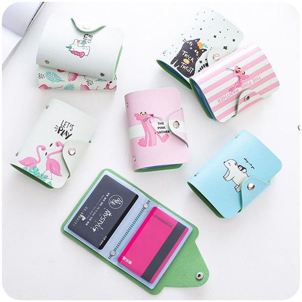

card holders cartoon animals fashioin pu function 20 bits case men cute credit wallet id passport bag, Brown;gray