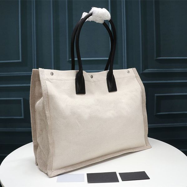 

designers designerswomen handbags rive gauche tote bag shopping bag handbag all black shopping tote fashion linen large beach bags luxury de