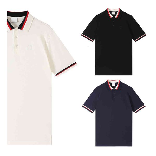 

2022 the new fashion designer t shirts for men's women's retro letter short-sleeved polo, bububu-brands 3 colors, White;black