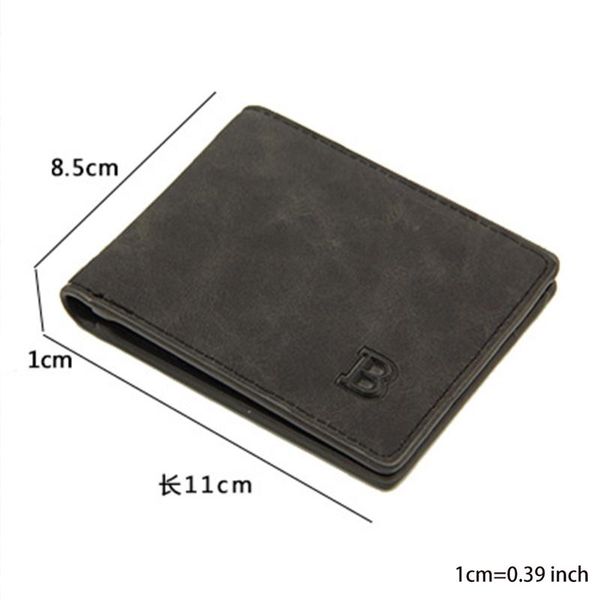 

wallets y166 men's pu leather vintage short wallet holder bifold business purse, Red;black