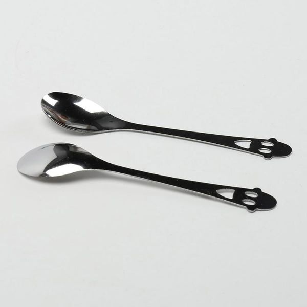 

forks creative smile spoon stainless steel coffee tea spoons dessert kids