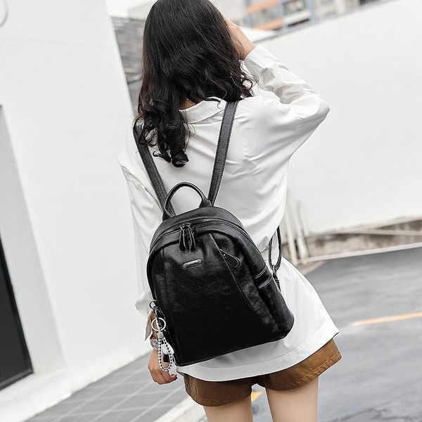

outdoor bags women's 2021 fashion backpack small casual lychee pattern