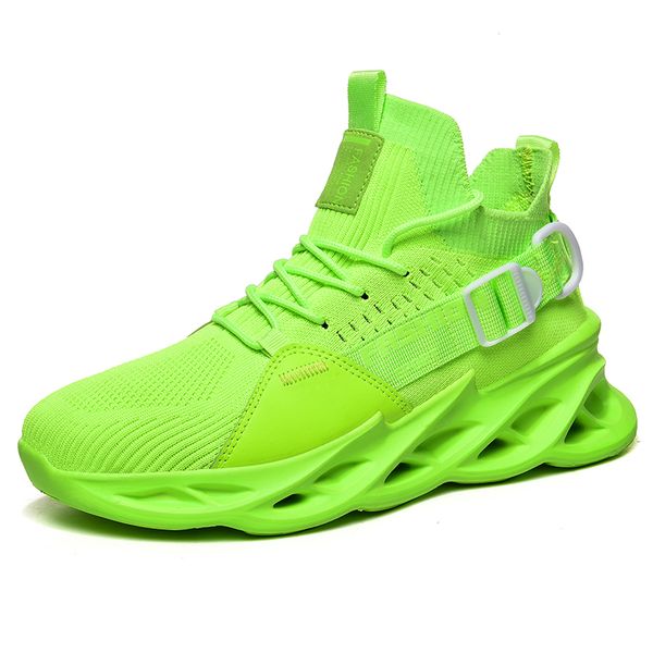 Atacado 2021 Alta Qualidade Esportes Correndo Tênis para Mens Womens Triple Verde Todos Laranja confortável Respirável Sneakers Ao Ar Livre Tamanho Grande 39-46 Y-9016