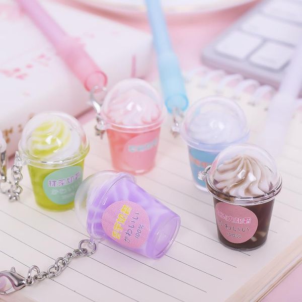 

gel pens 36 pcs/lot kawaii milkshake pendant pen cute 0.5 mm black ink neutral promotional gift stationery school supplies