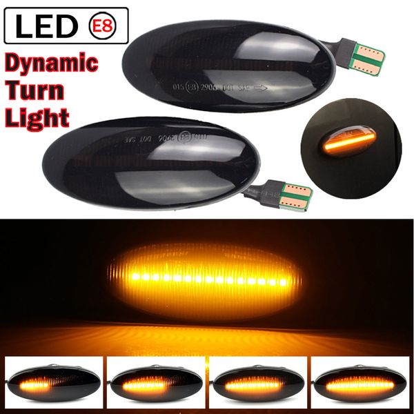 Nuovo 2 pz Dinamico LED Fender Side Marker Segnale di Girata Luci Ambra Per Nissan Qashqai Dualis Juke Micra March Micra Nota X-Trail