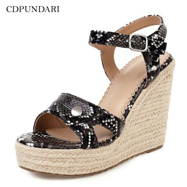 

wedges sandals for women high heel platform summer shoes woman, Black