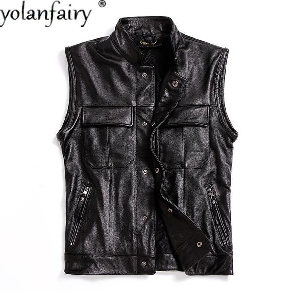 

men's leather & faux genuine jacket man cowhide jackets for men motorcycle coat short mens clothing plus size 5xl hommes veste pph1434, Black