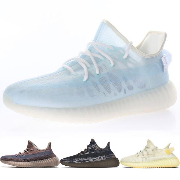 

Kanye Mono Ice Clay Mist Cinder Mens Running Shoes GW2869 Women Translucent Breathable Mesh Hollow Nylon Black Sneakers GX3791 GW2871 US13 36-48