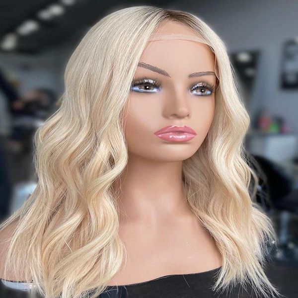 

brazilian glueless 613 blonde ombre shortbob lace front wigs human hair baby full wig forblack women preplucked remy, Black;brown