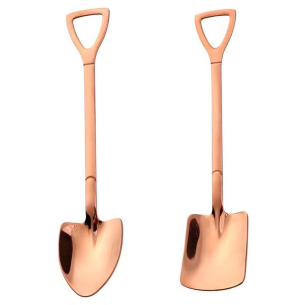 

spoons 2pcs/set practical stainless steel spoon dessert mixing coffee