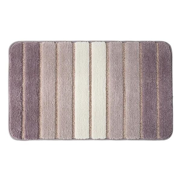 

striped bathroom rug mat, door soft and absorbent non slip microfiber shower bath mats