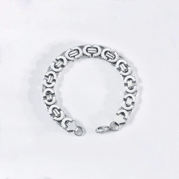 

simple hip hop titanium steel 18k thick chain cuban stainless bracelet, Black