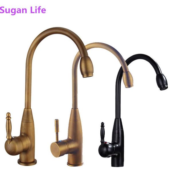 

bathroom sink faucets sugan life 360 swivel stream spout antique copper brass finish deck mounted tap kitchen faucet cold mixer taps f179