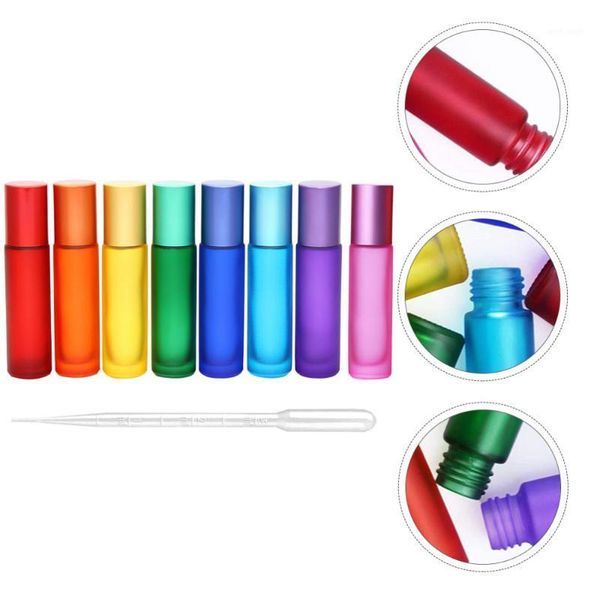 

storage bottles & jars 1 set of 10ml essential oil roller portable colorful