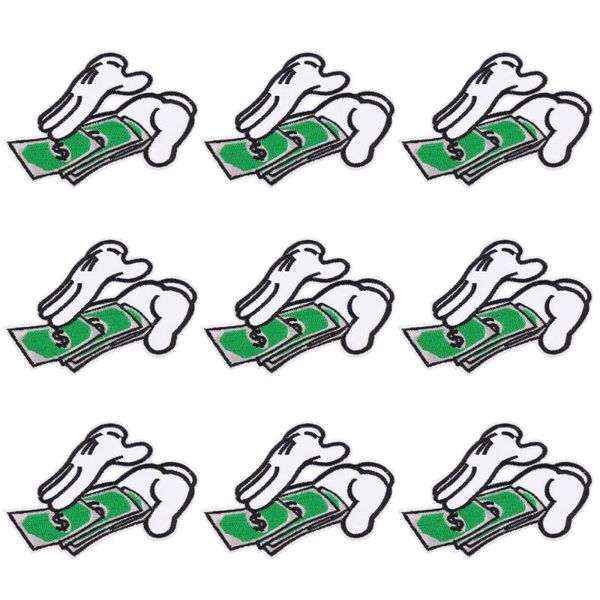 

wallpapers 9pcs sew on money patches clothing bags accessories creative dollar