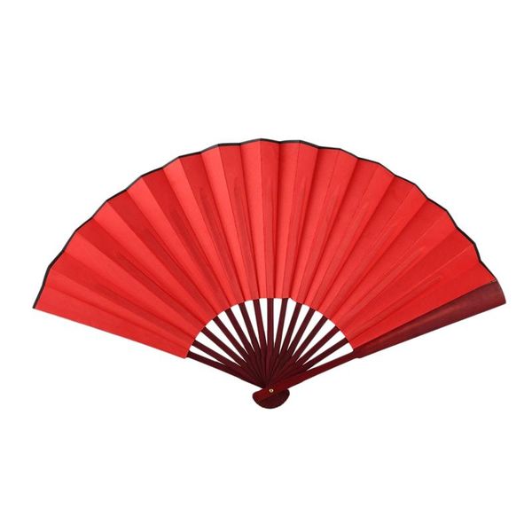

party favor china fan dance sub blank silk fan,gules red