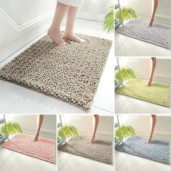 

carpets modern minimalist bathroom bedroom door absorbent foot mat thick chenille floor household solid color non-slip