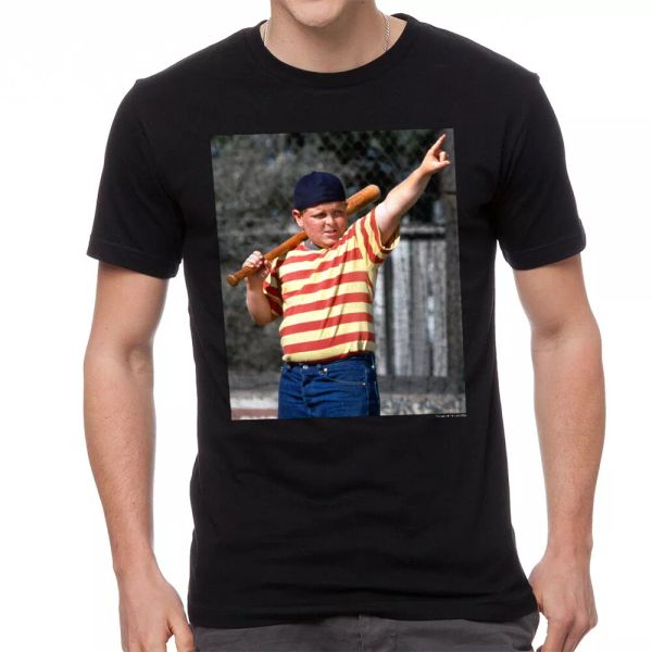 

the sandlot ham porter ball graphic men's black t-shirt, White;black