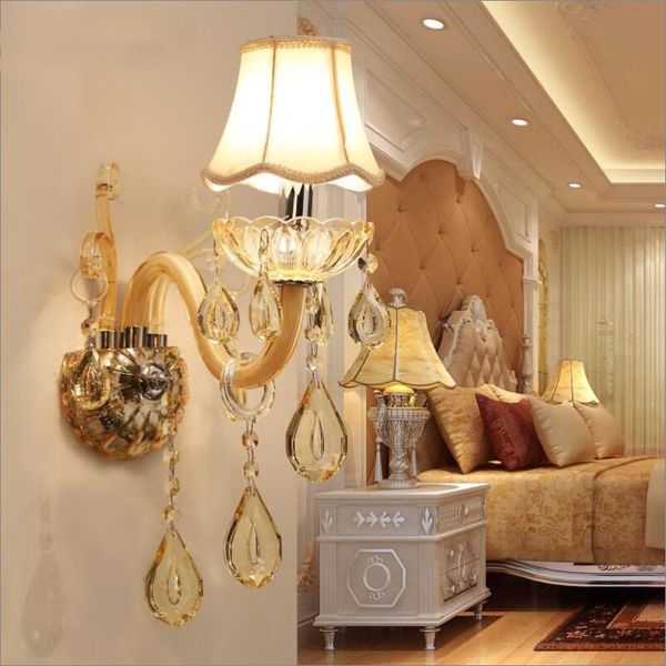 

wall lamp crystal mounted bedside reading lights for living room bedroom kitchen vanity light shades sconce fixtures