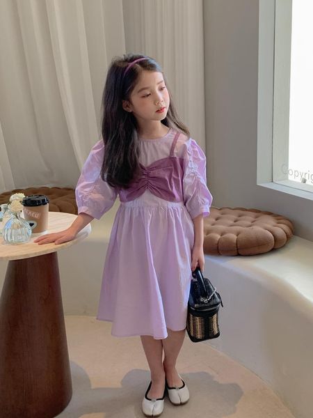 

summer baby girl cotton dress girls sweet short sleeve princess rincess hoilday birthday clothes girl's dresses, Red;yellow