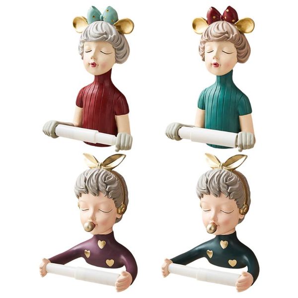 

toilet paper holders girl roll holder rack bathroom kitchen durable el ornament