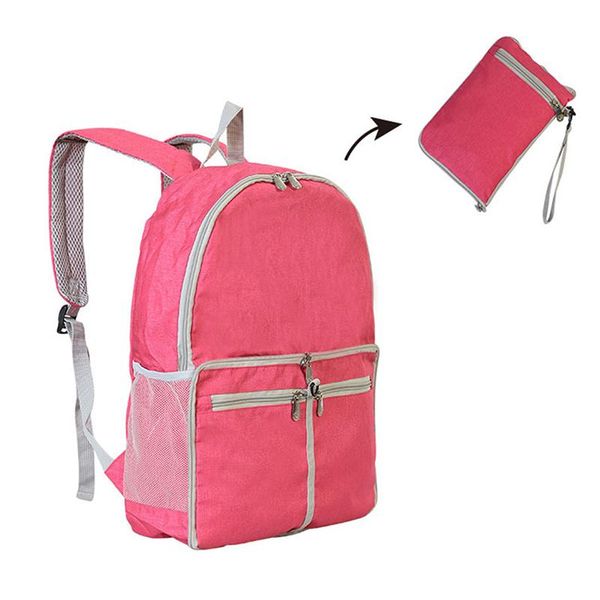 

outdoor bags lightweight foldable backpack travel hiking portable camping daypack fold double shoulder bag