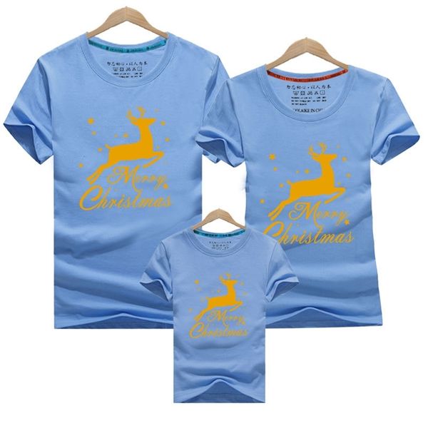 Anos Presente Correspondência Correspondente Cervo Deer Olhar Camisetas Mãe Filha Pai Filho Roupas Pai Mamãe Bebê Família 210417