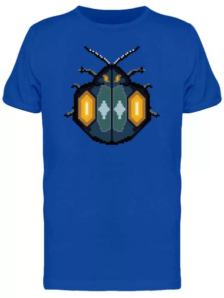 

Pixel Art Fat Beetle Tee Men's -Image by Shutterstock, White;black