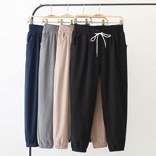 

women's pants & capris spring casual ankle-length woman plus size loose sports 2021 summer harem large womens clothing, Black;white