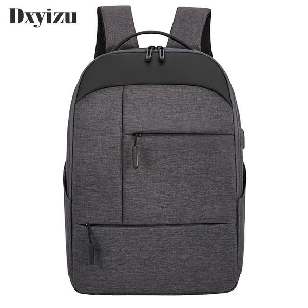 

backpack anti-theft canvas men lapshoulder bags headphone plug teen school bag mochilas male student