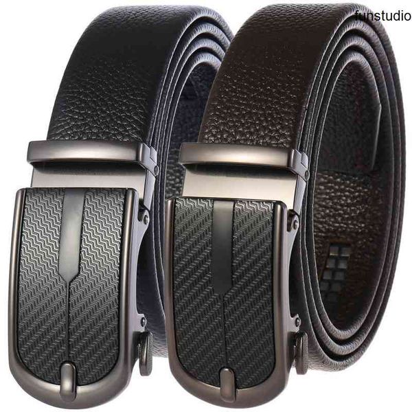 

first layer cowhide automatic buckle belt, men's automatic cowhide belt mens belts luxury men accessories, Black;brown