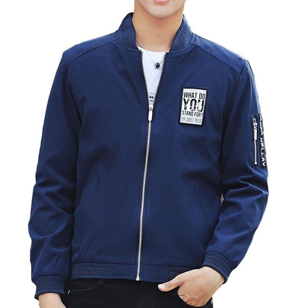 

men's jackets 2021 spring autumn jacket waterproof casual slim solid color coat zipper windbreaker stand collar outwear for men, Black;brown