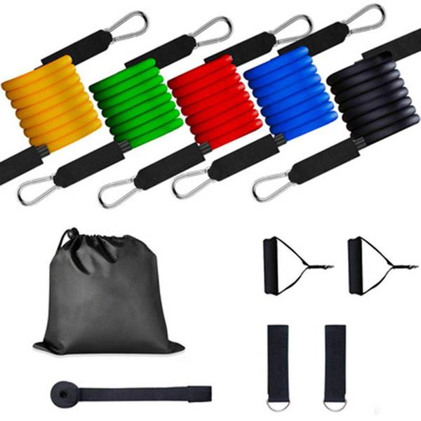 

resistance bands 100lbs band set exercise pull rope latex tubes foam handle door anchor straps for fitness yoga training sport workout