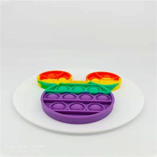 

deratization pioneer children's mental arithmetic desktoys parent child interaction focus silicone mat solid rainbow