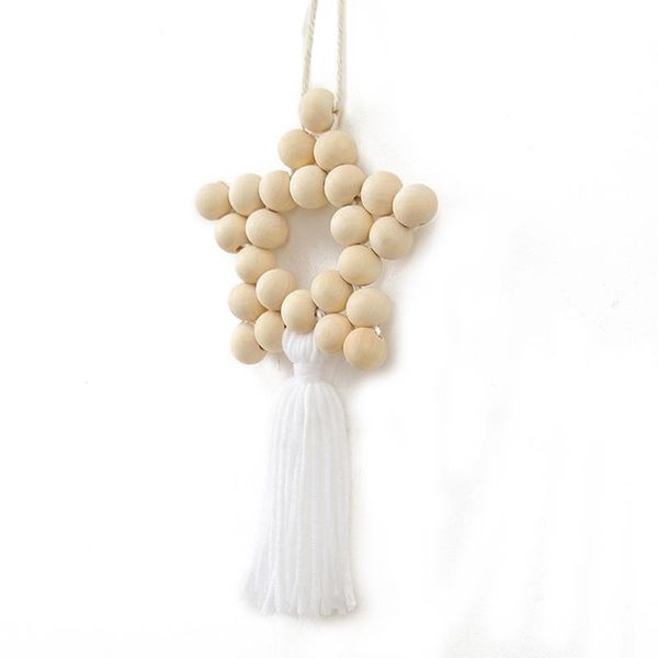 

decorative objects & figurines 27rf nordic style wall hanging ornament star shape wooden beads tassel pendant kids room decoration pography