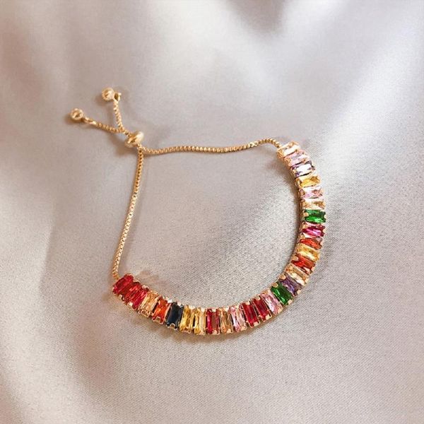 

link, chain ladies bracelet alloy material inlaid zircon 2021 fashion and exquisite jewelry the gift for anniversary, Black