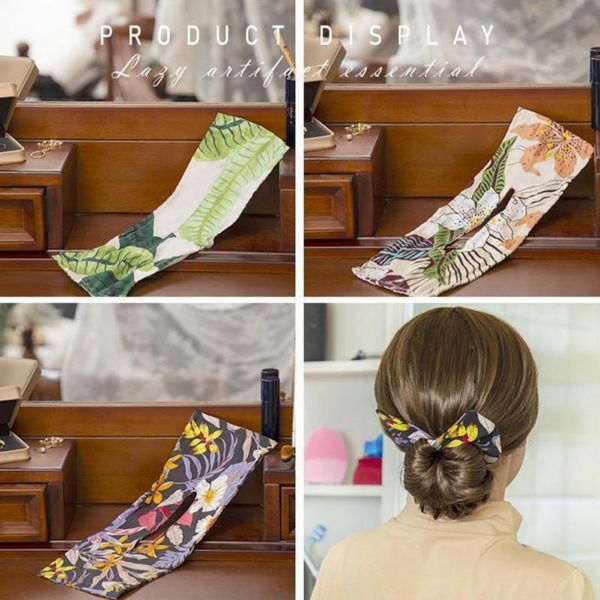 

party favor 6 colors fashion hair bands women summer knotted wire headband print hairpin easy to use diy accessories