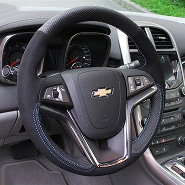 Per Chevrolet 2010-2012 CRUZE AVEO MALIBU Coprivolante cucito a mano in pelle personalizzato fai-da-te