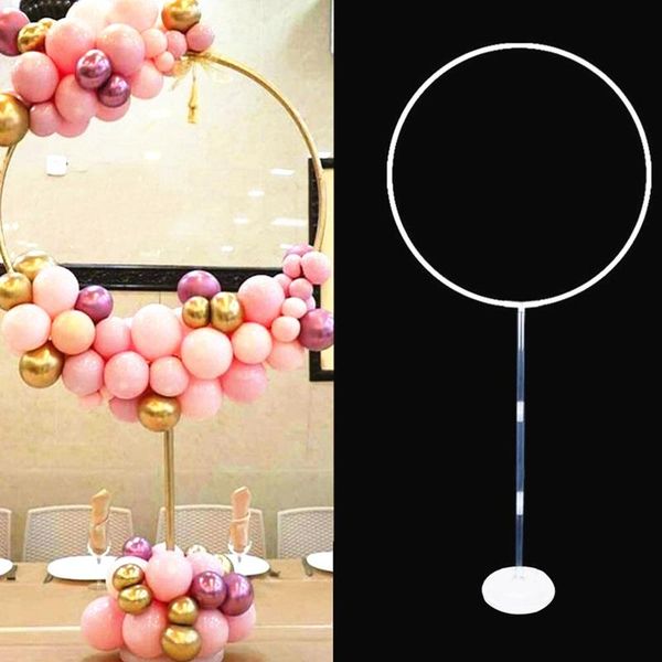 

party decoration wedding arch plastic round ring stand artificial flower balloons decor birthday frame